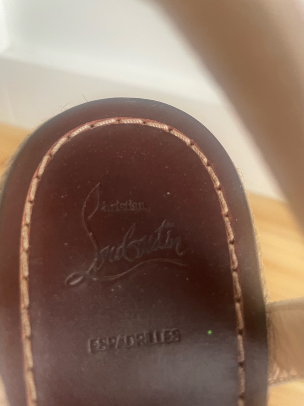 Christian Louboutin Brown Leather Platform Espadrille Sandals - Picture 4 of 5